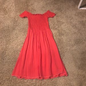 charlotte russe pink off the shoulder dress!